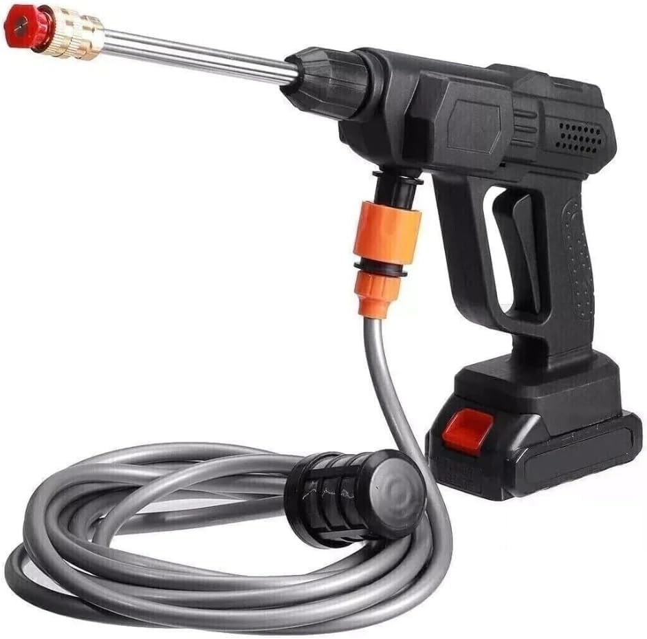 Idropulitrice a batteria 42V Idropulitrice Professionale portatile con 2 batterie 8000mAh e Tubo da 5M Idropulitrice ad alta pressione a batteria per il lavaggio di auto Pulizia di pavimenti
