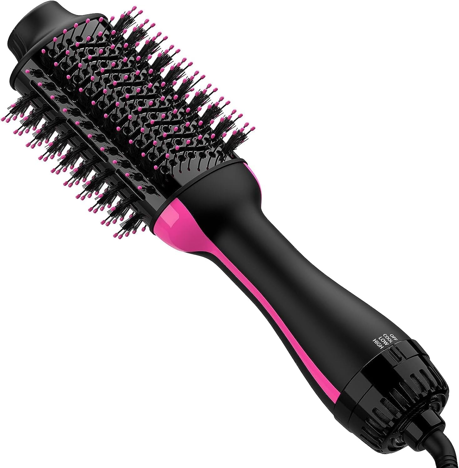 Sawop Asciugacapelli e Volumizzante in Uno, 1200W Phon Styler Con Ioni Negativi Anti-Crespo, Cilindro in Ceramica al Titanio, Spazzola Raddrizzante